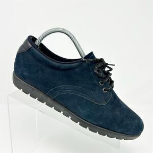 Munro Sport Navy Blue Suede Casual Lace Up Athletic Sneakers Size 9.5 Comfort